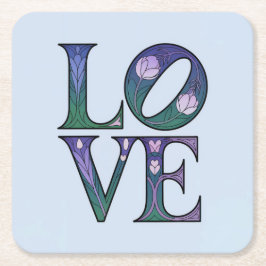 Art Nouveau LOVE Onderzetter Set