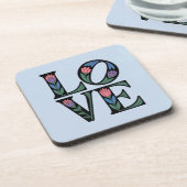 Art Nouveau LOVE Onderzetter Set (Linkerzijde)