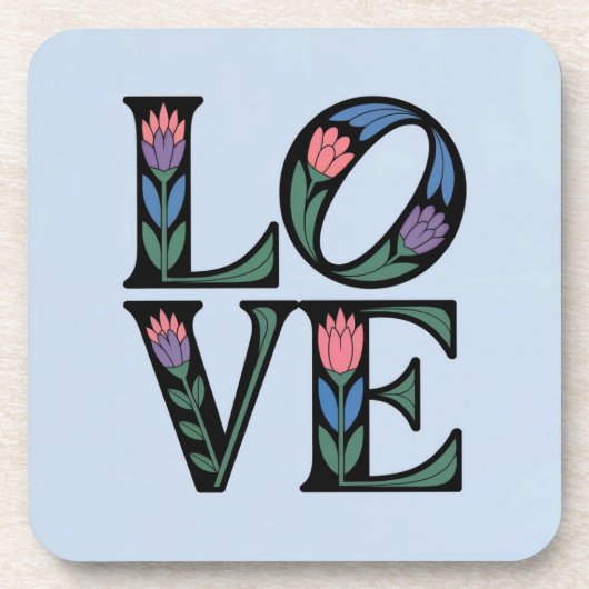 Art Nouveau LOVE Onderzetter Set (Voorkant)