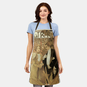 Art Nouveau Love Romance, vlucht van Mucha Schort