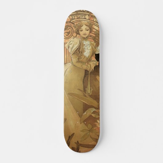  Art Nouveau Love Romance, vlucht van Mucha Skateboard (Voorkant)