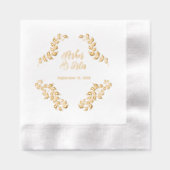 Art Nouveau luxe bruiloft Folie Servetten (Voorkant)