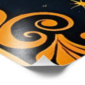 Art Nouveau Maan Illustratie Foto Afdruk (Hoek)