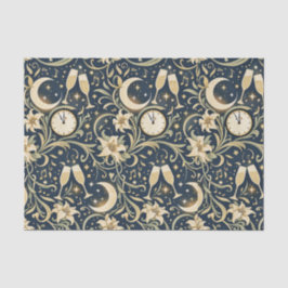 Art Nouveau Maanlicht Nieuwjaars Patroon Tissuepapier