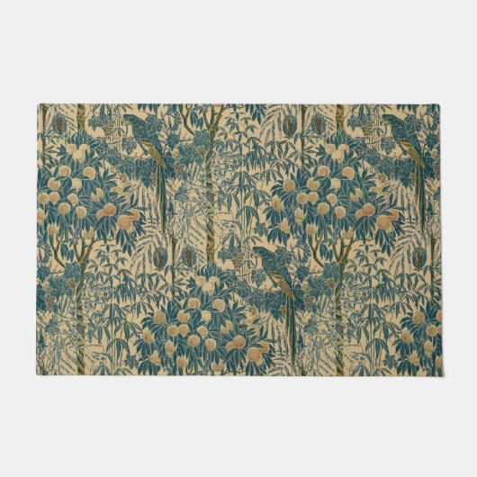  Art Nouveau Macaw Pattern van Walter Crane Deurmat (Voorkant)