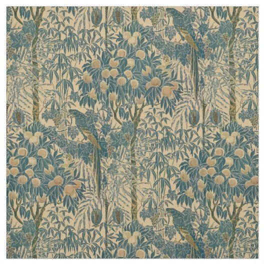 Art Nouveau Macaw Pattern van Walter Crane Stof (Swatch)