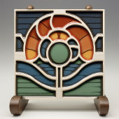 Art Nouveau Mackintosh Rose Ceramic Tile Tegeltje