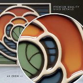 Art Nouveau Mackintosh Rose Ceramic Tile Tegeltje