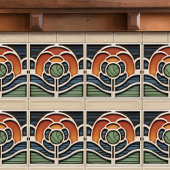 Art Nouveau Mackintosh Rose Ceramic Tile Tegeltje