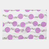 Art Nouveau Mackintosh Rose Stripes Pink Theedoek (Horizontaal)