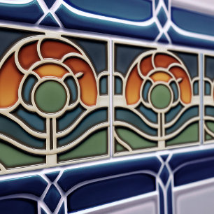 Art Nouveau Mackintosh Rozen Keramische Tegel Tegeltje
