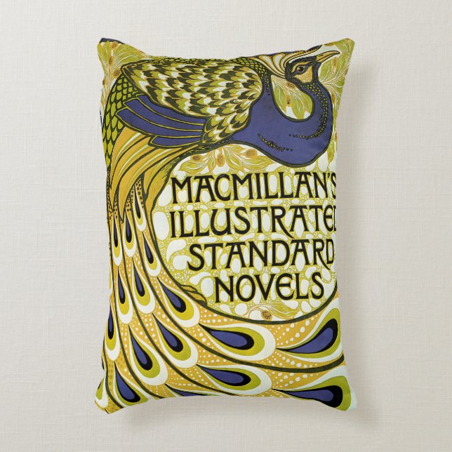  Art Nouveau, Macmillan's Peacock Feather Accent Kussen (Voorkant(Verticaal))