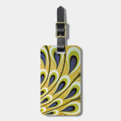  Art Nouveau, Macmillan's Peacock Feather Bagagelabel (Voorkant verticaal)