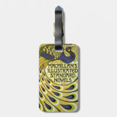  Art Nouveau, Macmillan's Peacock Feather Bagagelabel (Achterkant verticaal)
