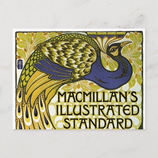  Art Nouveau, Macmillan's Peacock Feather Briefkaart (Voorkant)