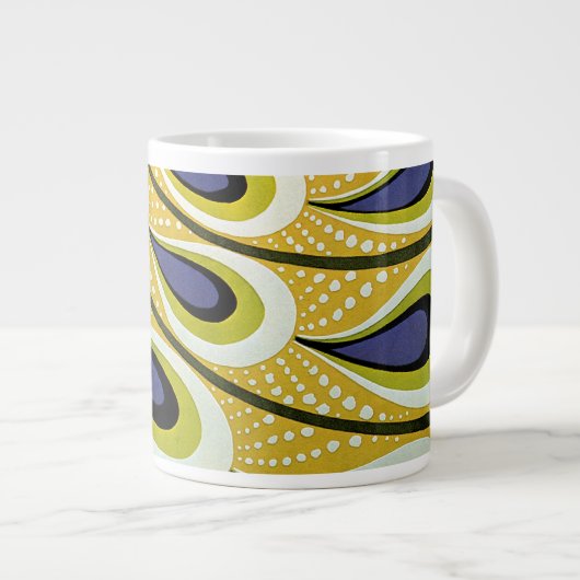 Art Nouveau, Macmillan's Peacock Feather Grote Koffiekop (Voorkant rechts)