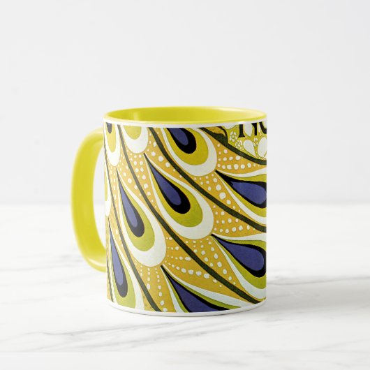 Art Nouveau, Macmillan's Peacock Feather Mok (Voorkant links)