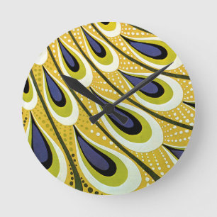 Art Nouveau, Macmillan's Peacock Feather Ronde Klok