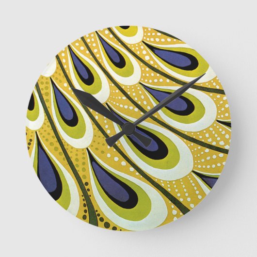 Art Nouveau, Macmillan's Peacock Feather Ronde Klok (Voorkant)