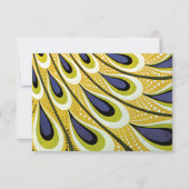  Art Nouveau, Macmillan's Peacock Feather RSVP Kaartje (Voorkant)