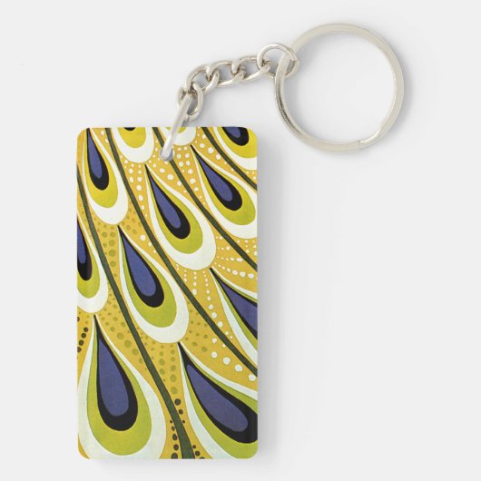  Art Nouveau, Macmillan's Peacock Feather Sleutelhanger (achterkant)