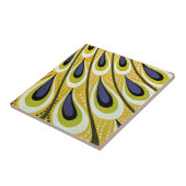  Art Nouveau, Macmillan's Peacock Feather Tegeltje (Zijkant)