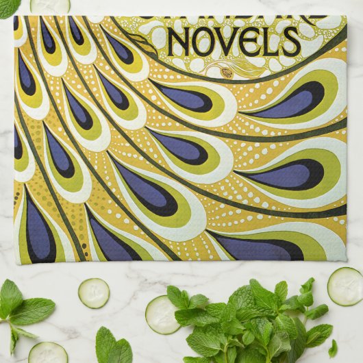 Art Nouveau, Macmillan's Peacock Feather Theedoek (Gevouwen)