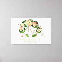 Art Nouveau Madeliefjes Krans Monogram om te Perso