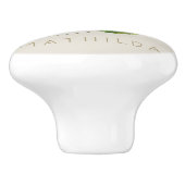 Art Nouveau Madeliefjes Krans Monogram om te Perso Keramische Knop (Zijkant)