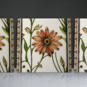Art Nouveau Madeliefjes Naadloze bloemen Tegeltje