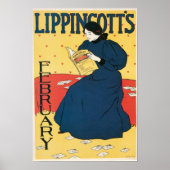  Art Nouveau magazine cover februari Poster (Voorkant)