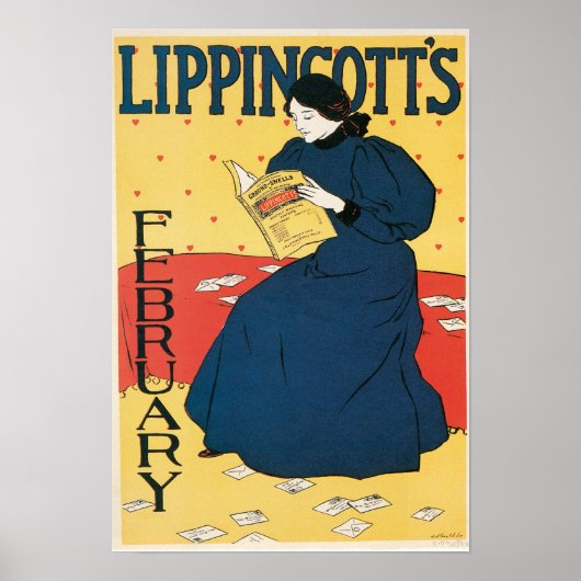  Art Nouveau magazine cover februari Poster (Voorkant)