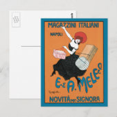  Art Nouveau Magazzini Italiani van Capiello Briefkaart (Voorkant / Achterkant)