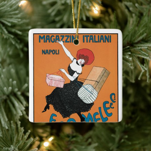  Art Nouveau Magazzini Italiani van Capiello Keramisch Ornament (Boom)