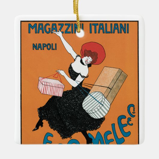  Art Nouveau Magazzini Italiani van Capiello Keramisch Ornament (Voorkant)