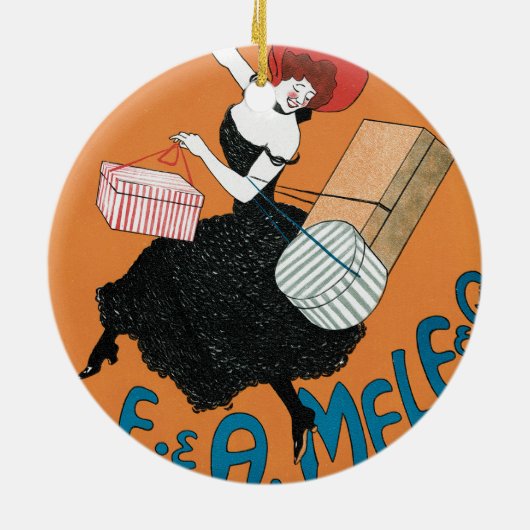 Art Nouveau Magazzini Italiani van Capiello Keramisch Ornament (Achterkant)