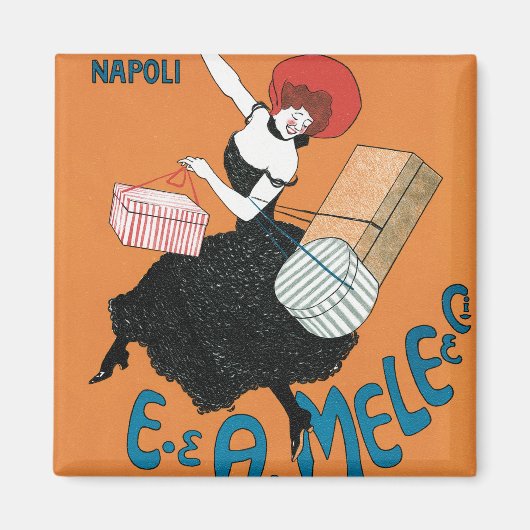  Art Nouveau Magazzini Italiani van Capiello Magneet (Voorkant)