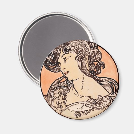 Art Nouveau Magneet (Voorkant / Achterkant)
