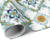  Art Nouveau Majolica Tegel Cadeaupapier (Rol Hoek)