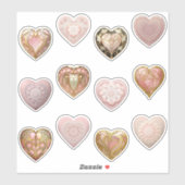 Art Nouveau & Mandala Hearts Sticker (Vel)