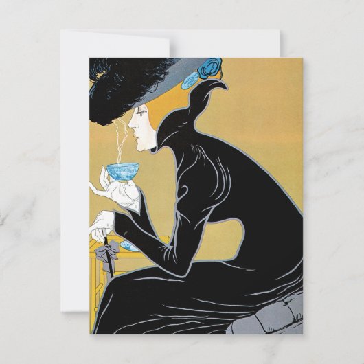  Art Nouveau, Marco Polo Tea Uitnodiging (Voorkant)