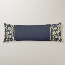 art nouveau, marineblauw, goud, antiek, belle époq lichaamskussen