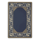 Art nouveau, marineblauw, goud, antiek, belle époq mini klembord (Achterkant)