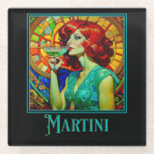 Art Nouveau Martini Glazen Onderzetter (Voorkant)