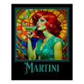 Art Nouveau Martini Perfect Poster (Voorkant)