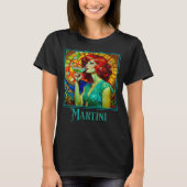 Art Nouveau Martini T-shirt (Voorkant)