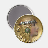 Art Nouveau Medallion Magneet (Voorkant / Achterkant)