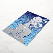 Art Nouveau Meisje met een stralende ster Folie Feestdagenkaart (Gedraaid)