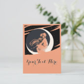  Art Nouveau Meisje Op Halve Maan Sjabloon (Staand voorkant)