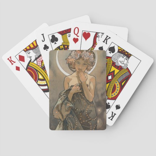 Art Nouveau Meisje Pokerkaarten (Achterkant)